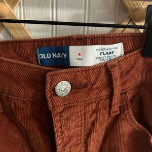 Old Navy Terracotta Corduroy Flare Pants
